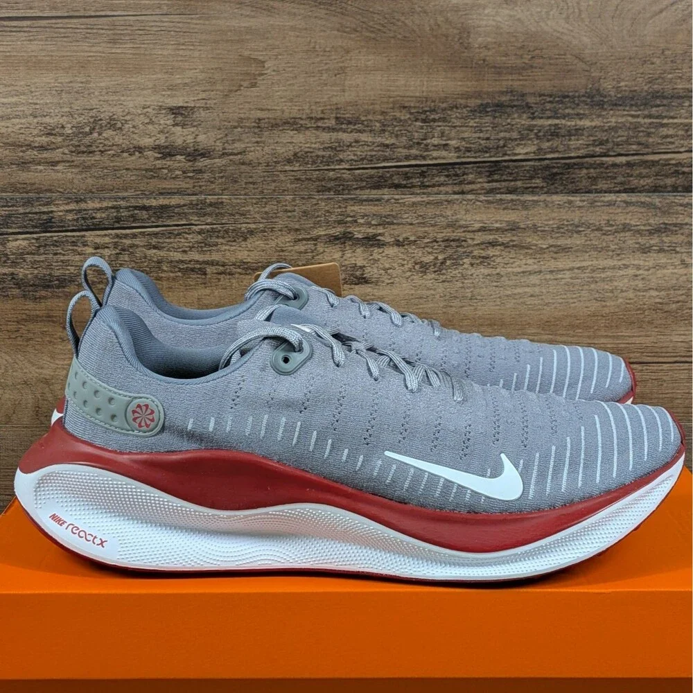 Nike ReactX Infinity Run 4 TB Men's 15 Grey White Red Running Shoes FJ1221-013